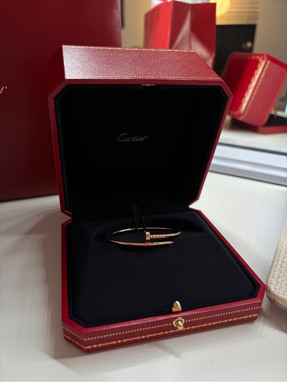 Cartier Rose Gold Nail-Style Bracelet